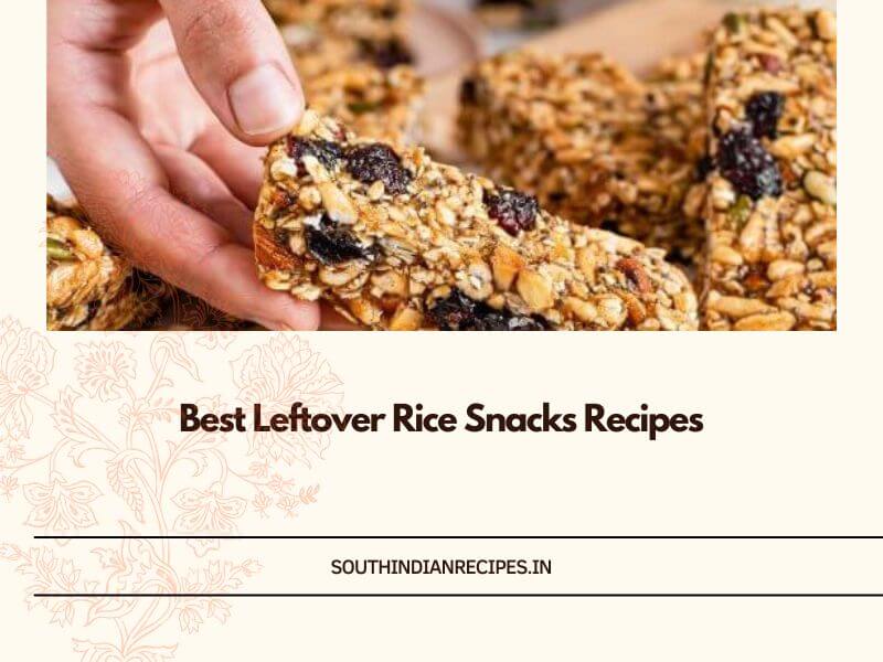Leftover Rice Snacks Recipes
