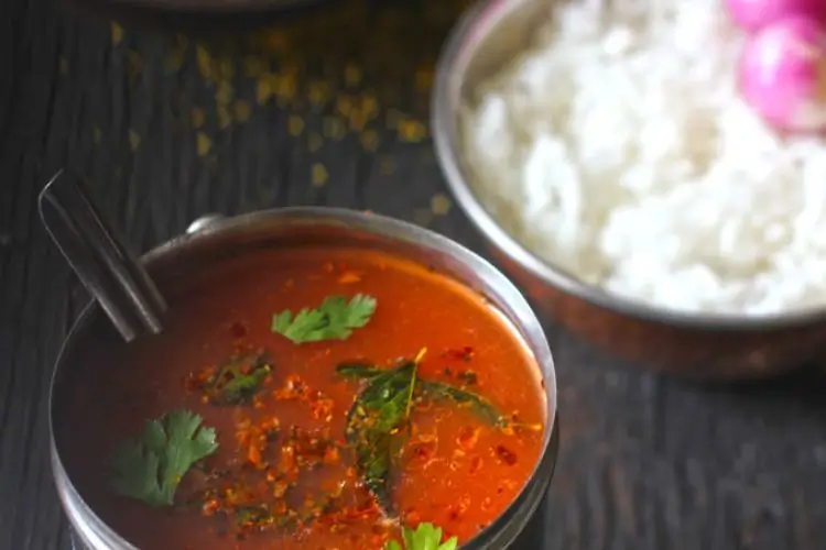 Tomato Rasam with Rice